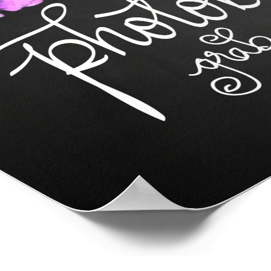 Fotobooth Chalkboard Wedding Hydrangea Floral Poster (Ecke)