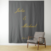 Fotobooth Hochzeit grau Wandteppich (Beispiel)