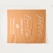 Fotobooth Orange Hochzeit im Herbst Sign Banner Wandteppich (Vorderseite (Horizontal))