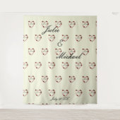 Fotobooth rustikale Hochzeit Wandteppich (Vorderseite)