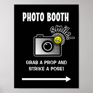 Fotobooth-Schildplakat für Hochzeit oder Geburtsta Poster