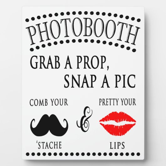 Fotobooth Sign Fotoplatte (Vorderseite)