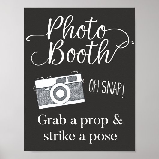 Fotobooth Sign, schnappen Sie sich einen Prop und  Poster (Vorne)