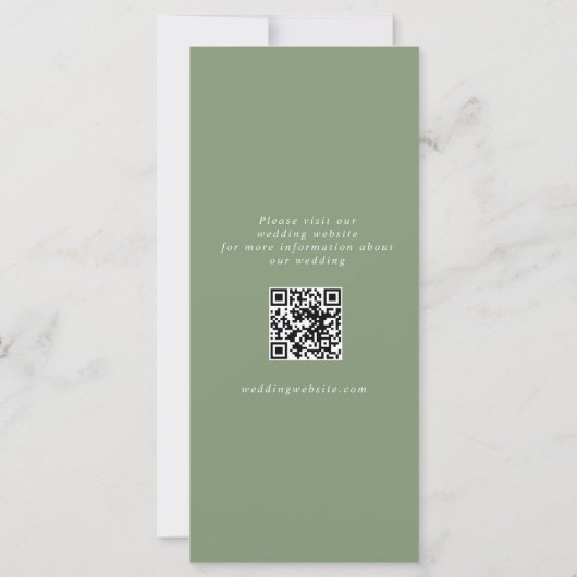 Fotobooth Strip QR Sage Wedding Save the Date (Rückseite)