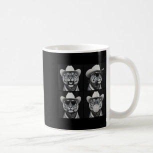 Fotobooth-Tiger-Selfie mit Cowboyhut-Sonnenbrille Kaffeetasse