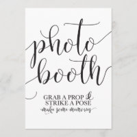 Fotobooth Wedding Sign - Grab a Prop Strip a Pose