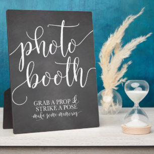 Fotobooth Wedding Sign - Grab a Prop Strip a Pose Fotoplatte