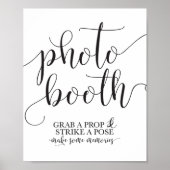 Fotobooth Wedding Sign - Grab a Prop Strip a Pose Poster (Vorne)