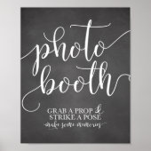 Fotobooth Wedding Sign - Grab a Prop Strip a Pose Poster (Vorne)