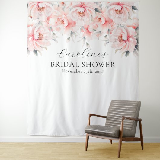 FOTOBOOTHEATISCHE PONIEN Rosa BRAUTPARTY Wandteppich (Beispiel)