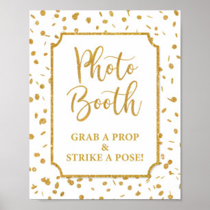 Fotobox Greife ein Requisit Schlage eine Pose Gold Poster