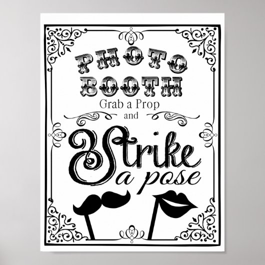FOTOBOX Hochzeit oder Partyschild Poster (Vorne)