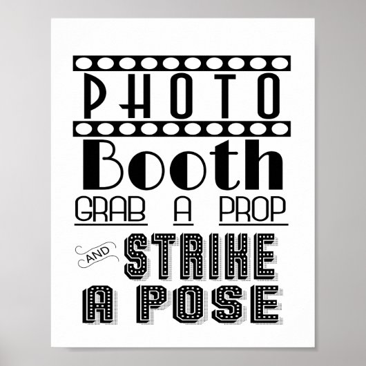 FOTOBOX Hochzeit oder Partyschild Poster (Vorne)