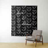 Fotobox Hochzeit Schwarz Weiß Wandteppich (Beispiel)
