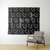 Fotobox Hochzeit Schwarz Weiß Wandteppich (Beispiel (Horizontal))