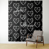 Fotobox Hochzeit Schwarzweiß Wandteppich (Beispiel)
