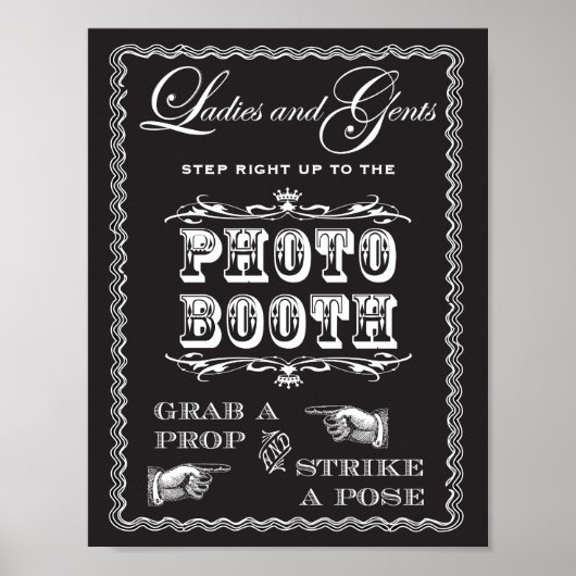 Fotobox Pose Schlagend Zeichen Poster (Vorne)