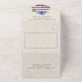 Fotobücher und Rose hinzufügen Wasserfarblavender All In One Einladung (Außenbereich)