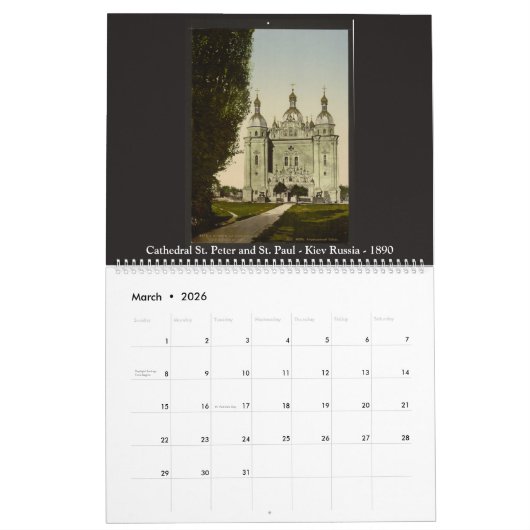 Fotochrom - Kiew, Russland Kalender (Mär 2026)