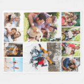 FotoCollage 10 Bilder Fleecedecke (Vorderseite (Horizontal))