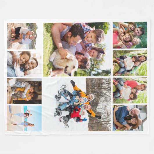 FotoCollage 10 Bilder Fleecedecke (Vorderseite (Horizontal))