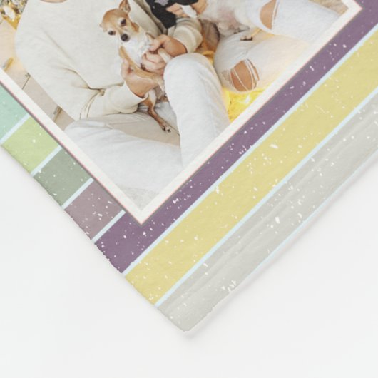 FotoCollage 11 für die Familie - Retro-Streifen Fleecedecke (Ecke)