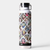 FotoCollage - 12 Fotos Diamant über das gesamte Mu Trinkflasche (Rückseite)