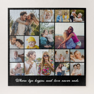 Fotocollage 15 Bilder Raster Benutzerdefiniert Qua Puzzle