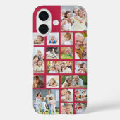 FotoCollage 18 Fotos Benutzerdefiniertes Farbmagen Case-Mate iPhone Hülle (Rückseite)