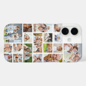 FotoCollage 18 Fotos Farblich weiß Case-Mate iPhone Hülle (Rückseite (Horizontal))