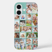 FotoCollage 18 Fotos Farbminze Case-Mate iPhone Hülle (Rückseite)