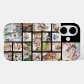 FotoCollage 18 Fotos Farbschwarz Case-Mate iPhone Hülle (Rückseite (Horizontal))
