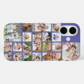 FotoCollage 18 Fotos Lila Farbeinstellung Case-Mate iPhone Hülle (Rückseite (Horizontal))
