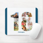 FotoCollage 18. Geburtstag Nummer 18 Personalisier Mousepad (Mit Mouse)