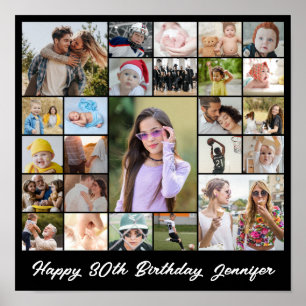 Fotocollage 25 Bilder Raster Benutzerdefiniert Qua Poster