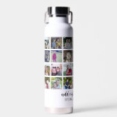 FotoCollage - 28 Fotos über das gesamte Mustergitt Trinkflasche (Vorne)