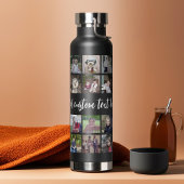 FotoCollage - 28 Fotos über das gesamte Mustergitt Trinkflasche