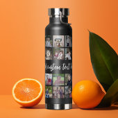 FotoCollage - 28 Fotos über das gesamte Mustergitt Trinkflasche