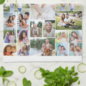 FotoCollage 31 Picture White Geschirrtuch (Gefaltet)