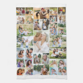 FotoCollage 31 Picture White Geschirrtuch (Vertikal)