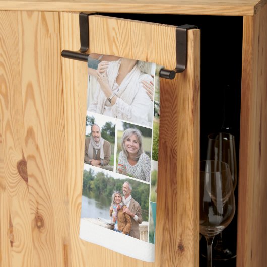 FotoCollage 31 Picture White Geschirrtuch (Drittel gefaltet)