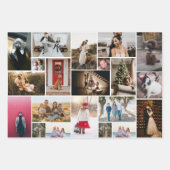 FotoCollage 3 Verschiedene Wrapping Paper Sheets Geschenkpapier Set (Vorderseite 2)