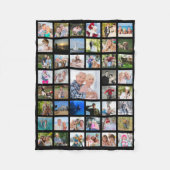 FotoCollage 45 Bilder bearbeitbare Farbe Personali Fleecedecke (Vorderseite)