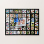 FotoCollage 45 Bilder Schwarz Puzzle (Horizontal)