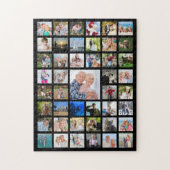 FotoCollage 45 Bilder Schwarz Puzzle (Vertikal)