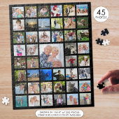 FotoCollage 45 Bilder Schwarz Puzzle