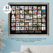 FotoCollage 45 Fotos Personalisiert Schwarz Fotodruck
