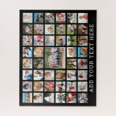 FotoCollage 45 Fotos Personalisiert Schwarz Puzzle (Vertikal)