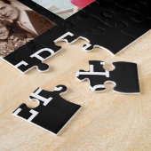 FotoCollage 45 Fotos Personalisiert Schwarz Puzzle (Seite)