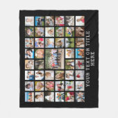 FotoCollage 45 Fotos Personalisiert Schwarze Fleec Fleecedecke (Vorderseite)